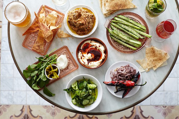 Coogee Pavilion rooftop spread of food