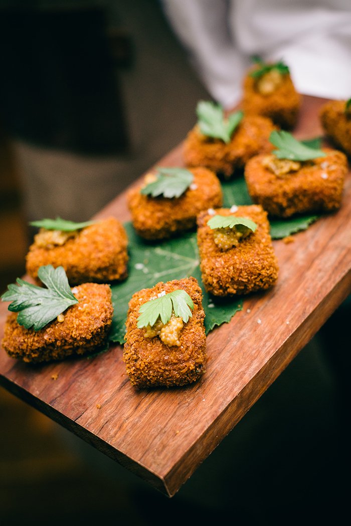 Silverside croquette, pickled mustard seed, parsley