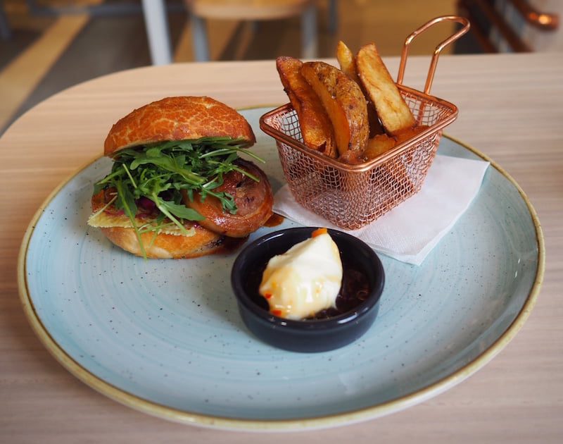 crux and co pork belly burger