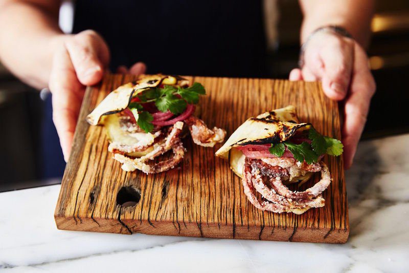 tequila mockingbird soft shell crab