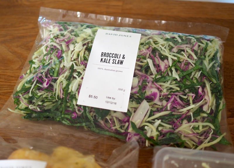 dinner party prep David Jones fresh range broccoli kale slaw