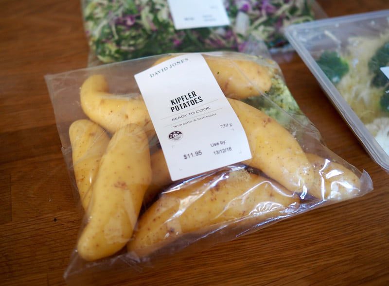 dinner party prep David Jones fresh range kipfler potatoes
