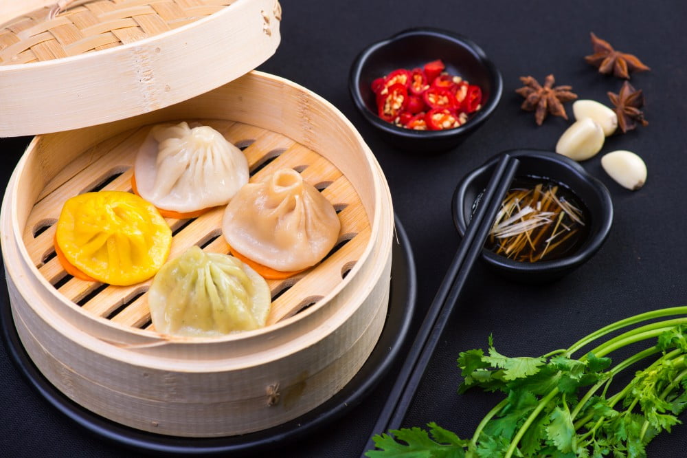 steamed pork dumplings (xiao long bao)