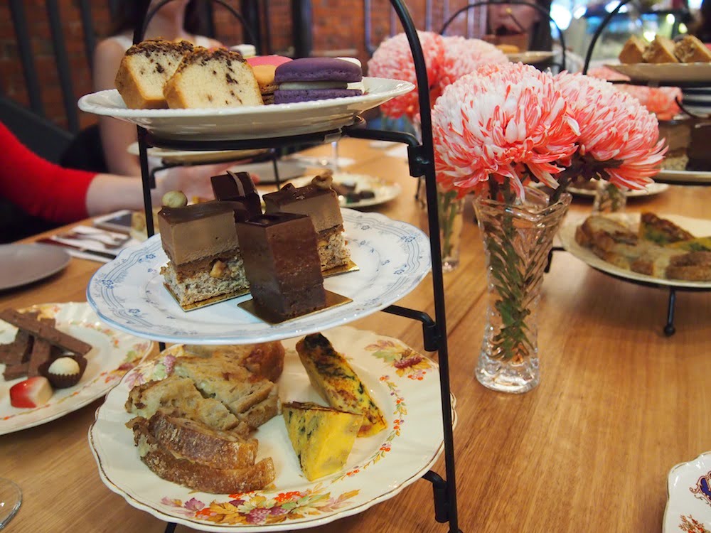 ganache chocolate high-tea tiers