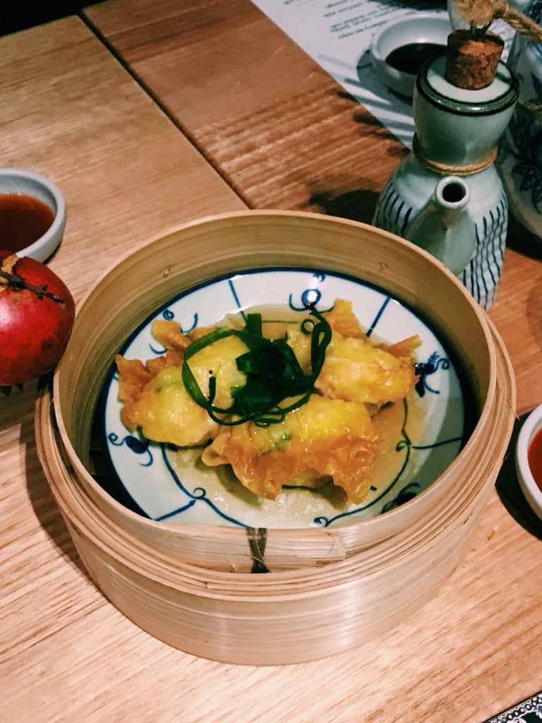 Ginger prawn dumplings