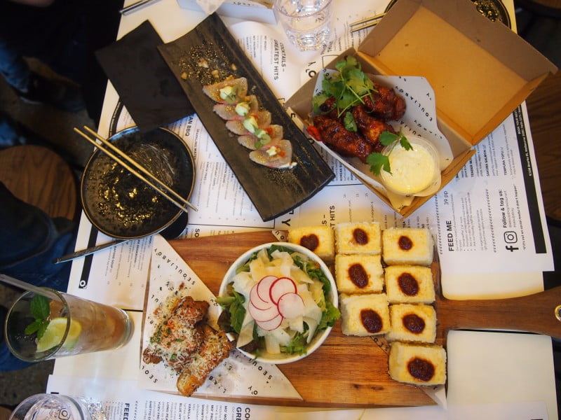 seoulja boy restaurant flatlay