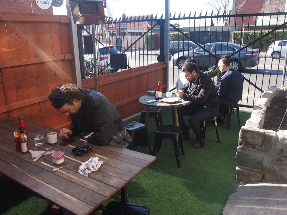 the pie shop courtyard