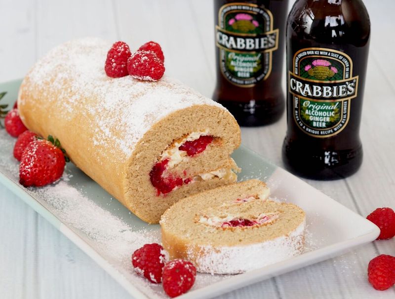 Cooking with beer Crabbie's Alcoholic Ginger Beer + Ginger Roulade