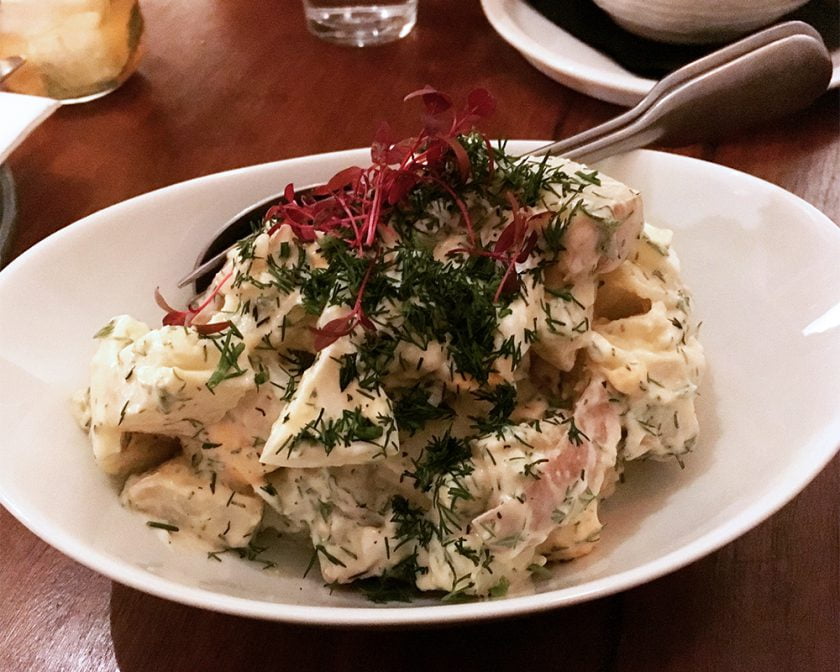 Potato, egg, and dill salad at Little Odessa