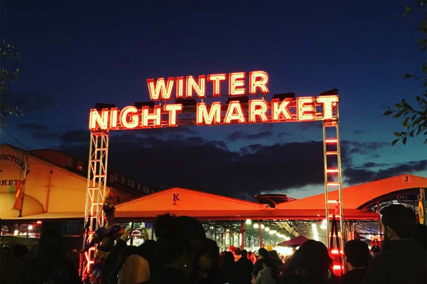 Winter Night Market Gate