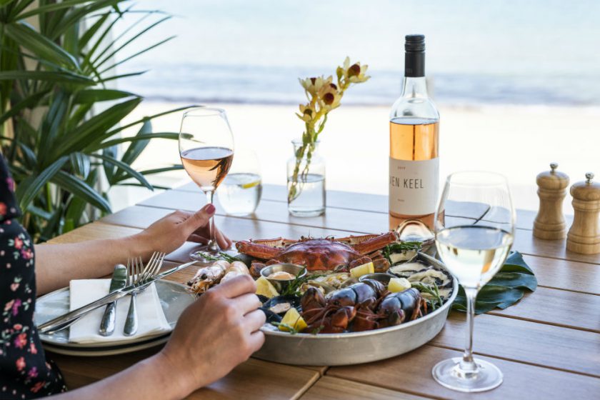 Seafood platter with a view