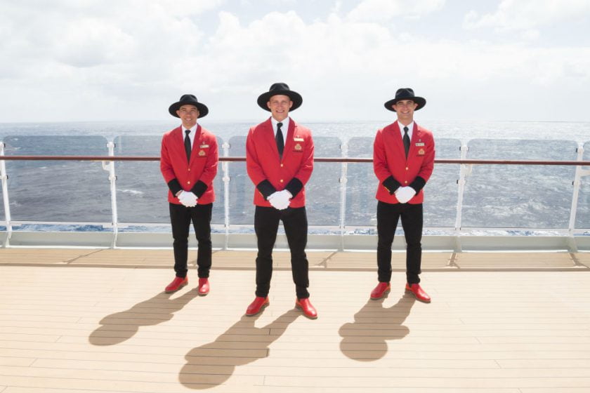 Cunard's Bell Boys Queen Elizabeth Photo by James D Morgan
