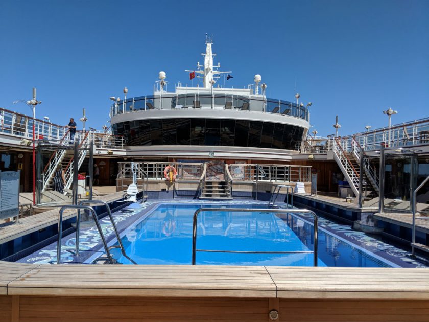 Queen Elizabeth pool deck