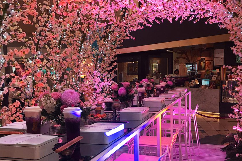 Cherry Blossom installation at Box Hill Central