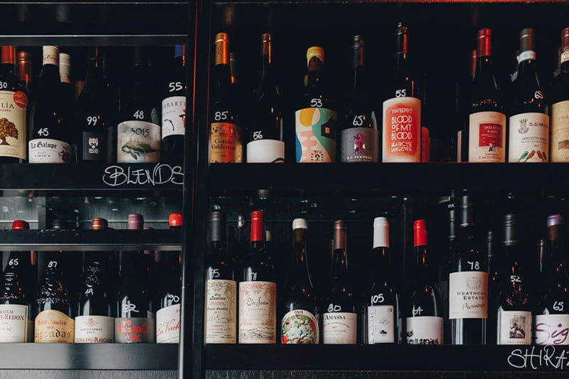 East End Wine Bar Wine Selection
