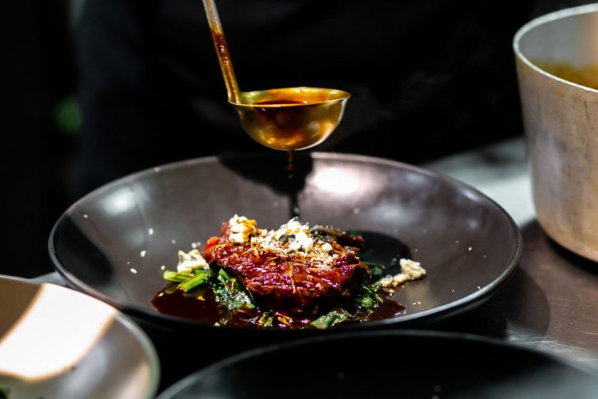 Annam ox striploin with Blue cheese