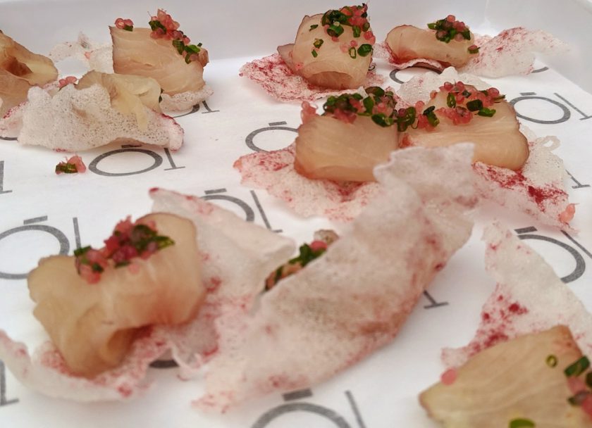 Kingfish infused with gin at Secret Garden Bar at QT