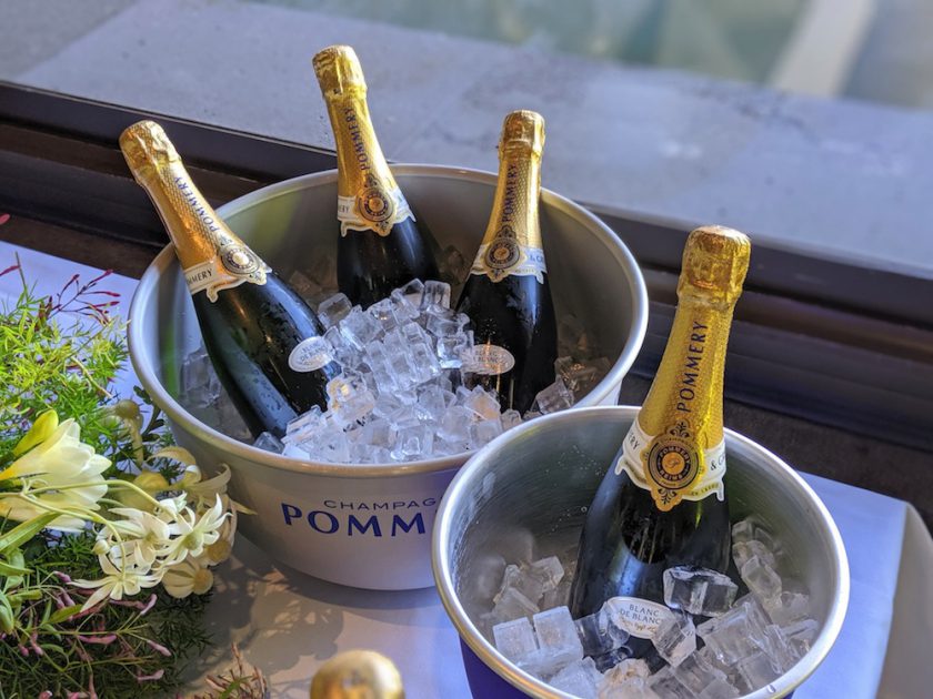 Pommery Apanage Blanc De Blancs NV champagne on ice