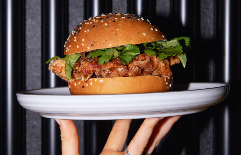 Happy Hour Sydney CBD Aperitivo Hour Chicken Burger Moet and Chandon Champagne