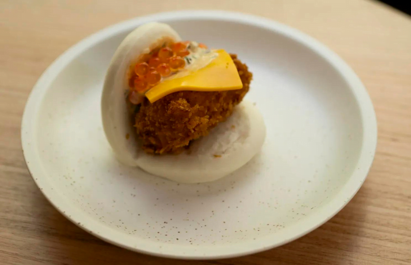 The fish finger bao bun at King Clarence Sydney.