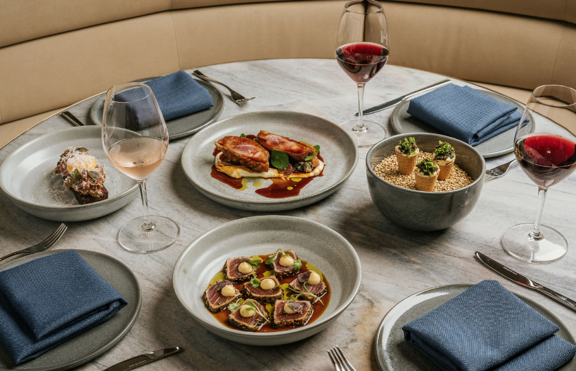 Selection of menu items from new Humphrey's Hotel & Hatch Restaurant.