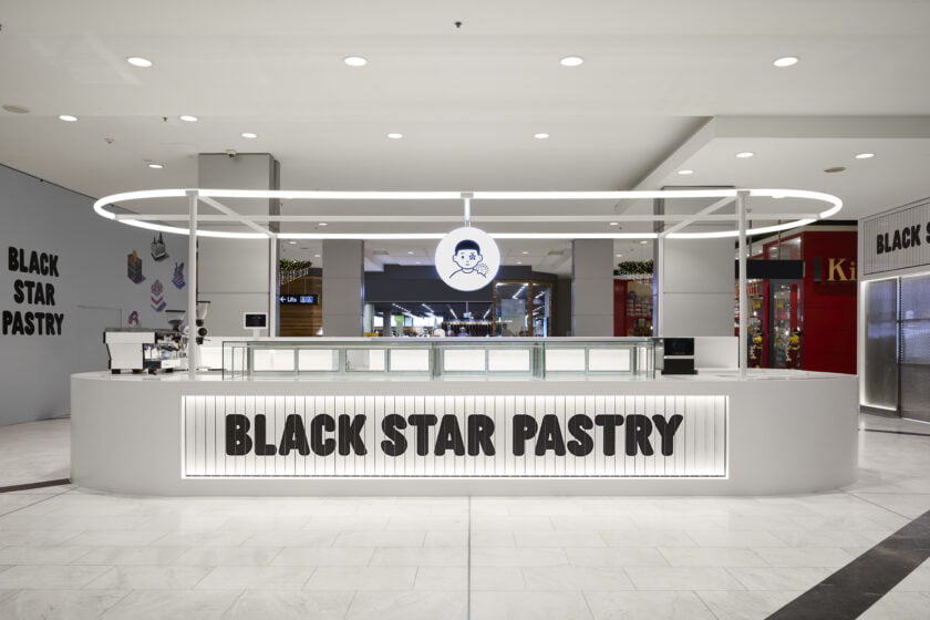 Black Star Pastry new Chatswood kiosk in shopping centre.
