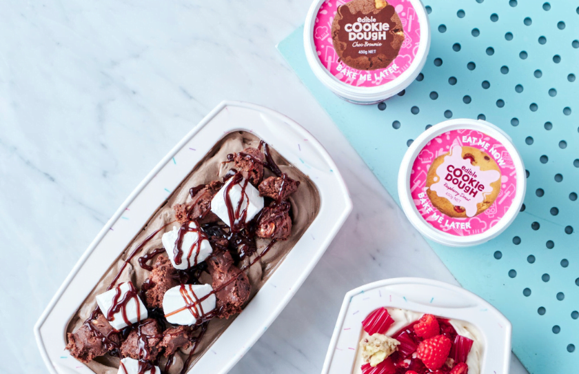 Anna Polyviou's Edible Cookie Dough Flavours Paired With Inspiration Ice Cream Flavours.