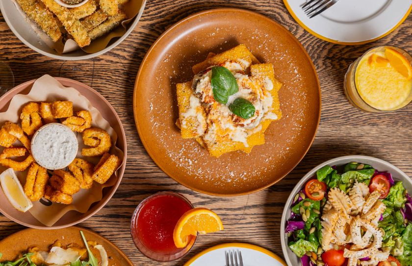 Selection of vegan Italian menu items from Don Fred.