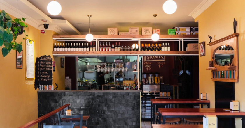 Shopfront and bar of Don Fred in Newtown