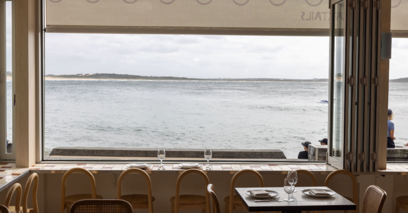 Direct sea view from dining room at Bobby's Cronulla.