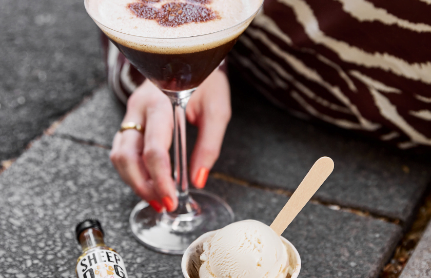 Curbside drinking experience with espresso martini's.