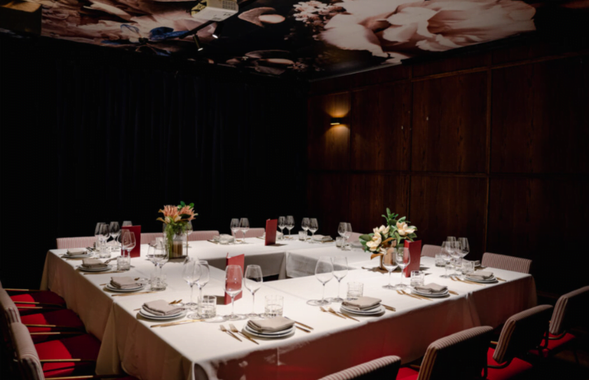 Dining room at Bottega Coco for Christmas Day lunch