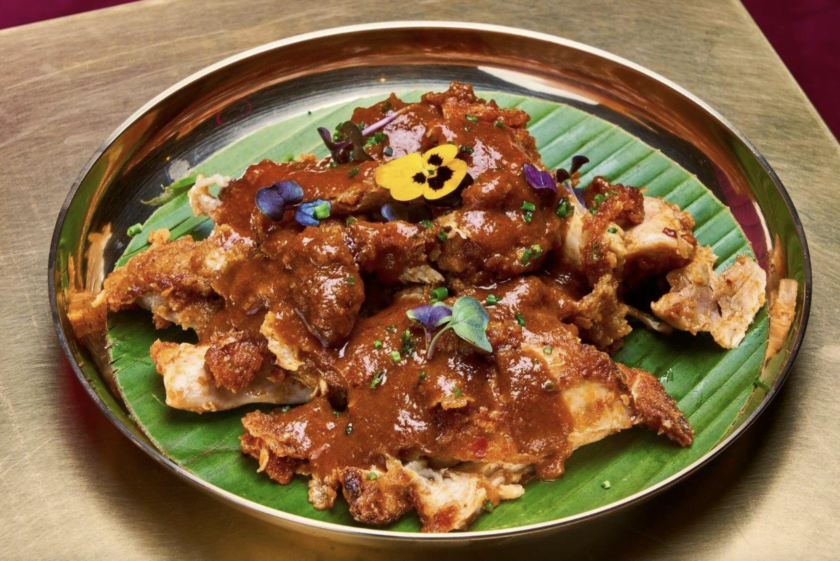 Vindaloo smashed chicken entree at Masala Theory Bondi