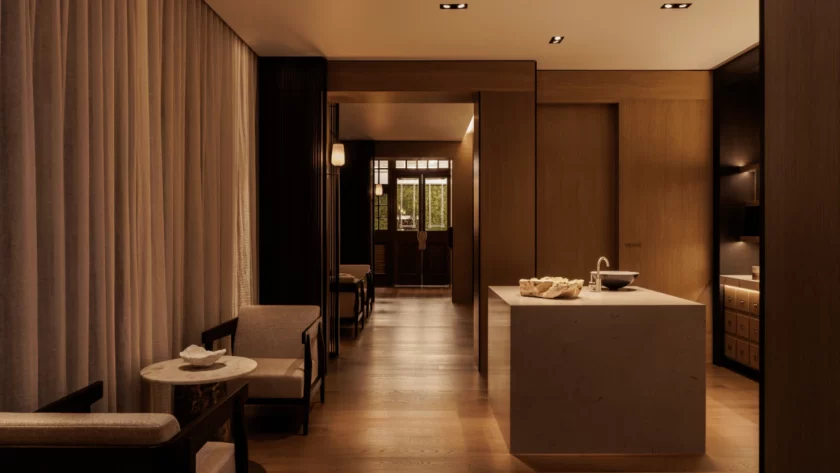 Auriga Spa Capella Hotel treatment room.