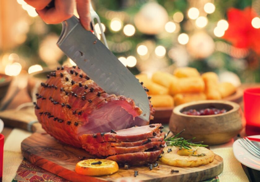 BAKED CHRISTMAS HAM W/ MAPLE SYRUP & CLOVE GLAZE BY MATT MORAN