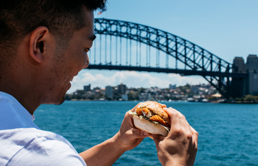 Fish burger at Opera House Fish & Chip Shop