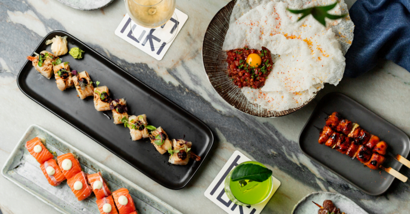 Selection of contemporary Japanese dishes at Tanuki Double Bay.