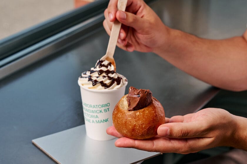 Chocolate Granita with Brioche Col Tuppo