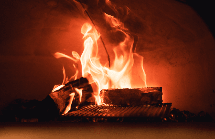 Fire stove at Bar Infinita