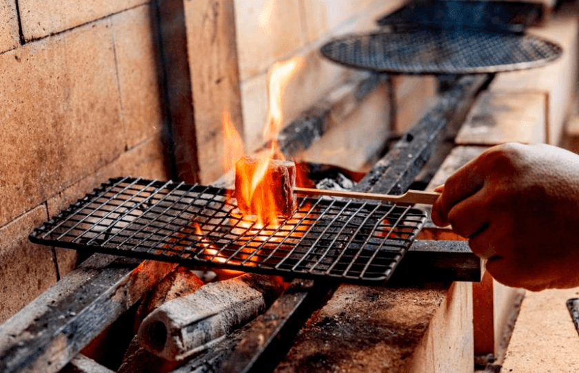 Firepop being grilled