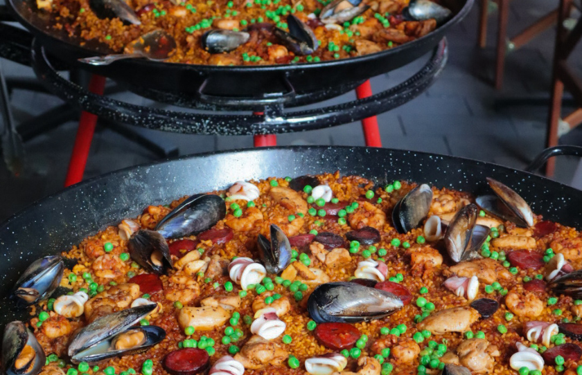 Deux Freres $12 Paella Cooked
