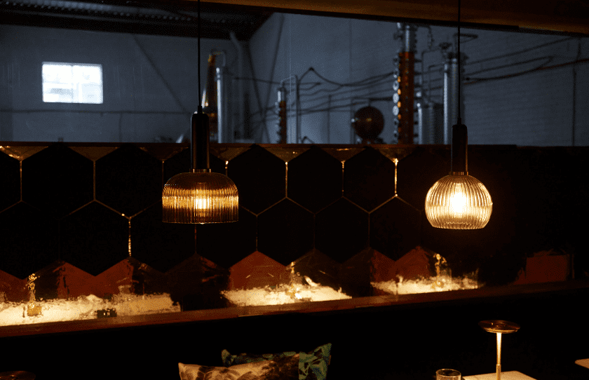 Bar 26 Lilyfield - Bar lights & tables