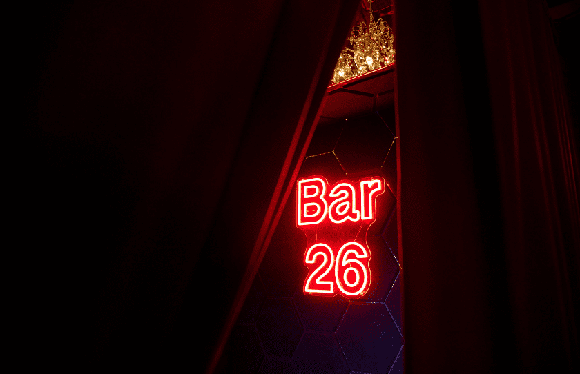 Bar 26 Lilyfield Opening - entrance and sign