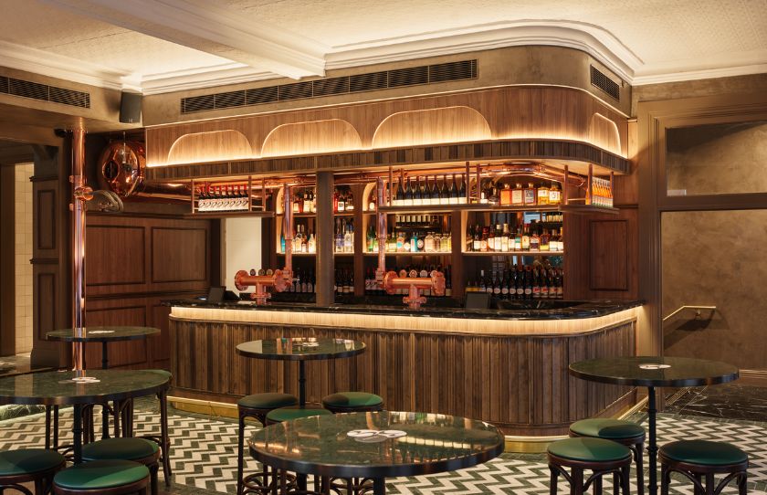 Fresh and modern bar inside the Bristol Hotel - The Bristol Reopening Sydney