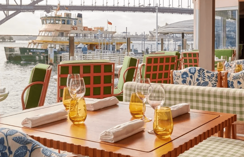 The venue with the view of Sydney Harbor and a ferry - Best European Venues in Sydney