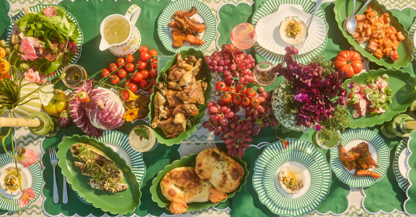 Overhead shot of Chiswick In The Roundhouse Lunch