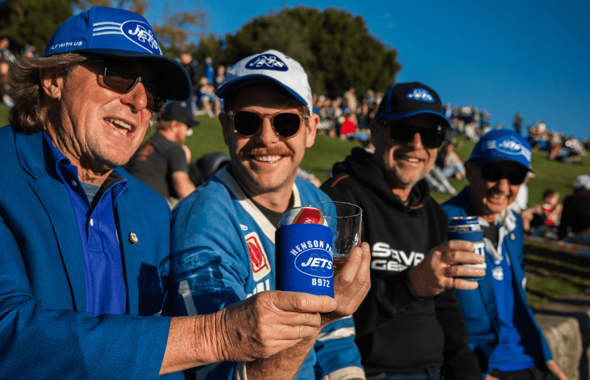 Image of supporters at Henson Park to promote Father's Day Buffalo Trace Whiskey event