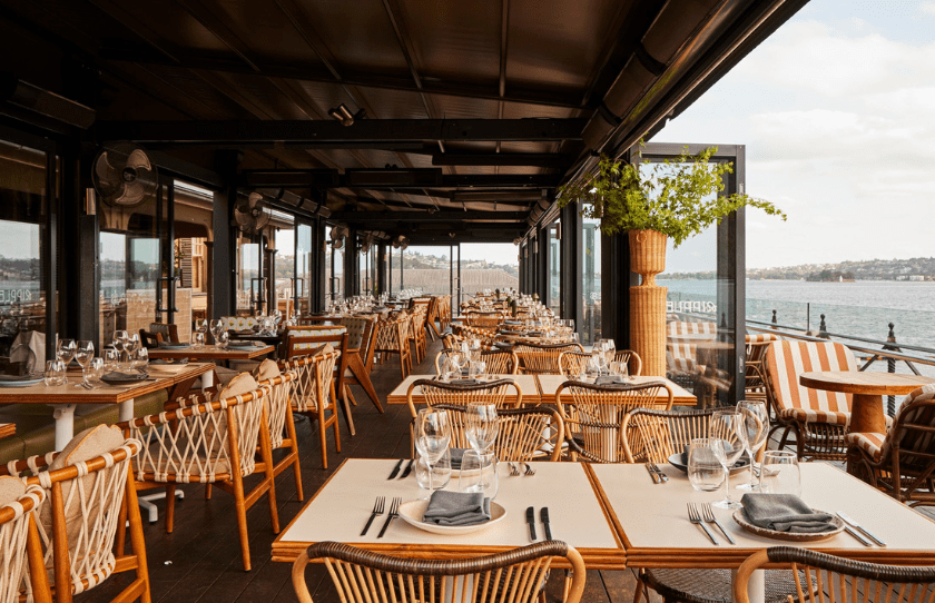 Sydney Restaurant Group 50% Off Set Menu - Ripples Chowder Bay - tables set up with coastal views