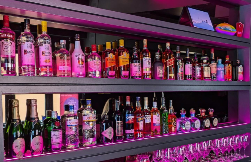 Image of bar with pink lights - Ladies League - Women's Only