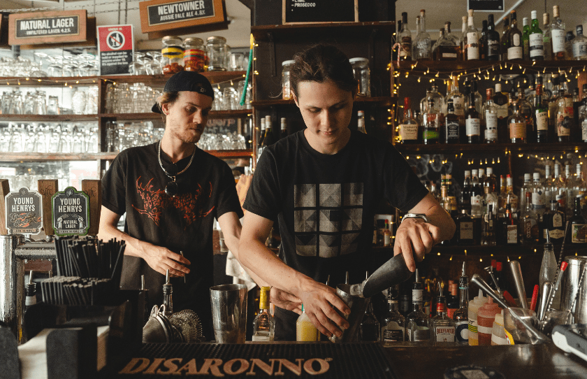 two bartenders